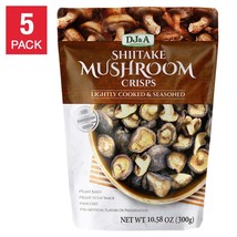 Dj&amp;A Shiitake Mushroom Crisps Snack Chips Dried Fungi Shroom Dj &amp; A 5 Bags 3LBS+ - £58.34 GBP