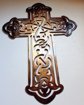 Renaissance Styled Ornamental Cross 16&quot; x 10 1/2&quot; Metal Wall Art Decor - $33.23