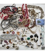 2 LBS Massively Tangled Mess of Junk Jewelry Lot VTG 2 Now All Repurpose... - $38.92 CAD