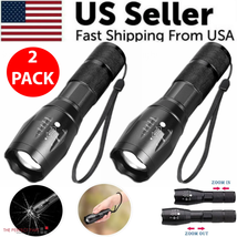 Super-Bright 90000LM LED Tactical Flashlight 5 Modes Zoomable Torch Searchlight - £8.42 GBP