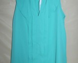 Fun 2 Fun Green Sleeveless Pleated Front Blouse Size Women&#39;s XS Stitch Fix - $29.69