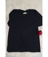 Long Sleeve Lululemon Women&#39;s Size 4 Black Drapped Back - $33.55 CAD