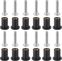 12 Pairs M4 Rubber Well Nuts with Brass Inserts and Stainless Steel Screws - €5,80 EUR