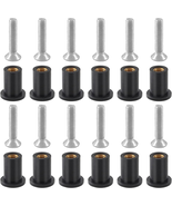 12 Pairs M4 Rubber Well Nuts with Brass Inserts and Stainless Steel Screws - $6.76
