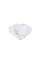Stella &amp; Dot heart ring, mother of pearl - Size 5 - New! - $19.00