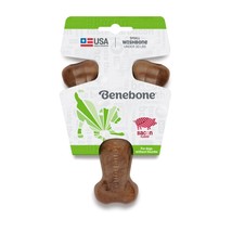 Benebone Wishbone Durable Dog Chew Toy Bacon, 1ea/SM - £13.36 GBP
