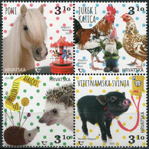Croatia 2020. Children&#39;s World. Pets (MNH OG) Block of 4 stamps - £3.98 GBP