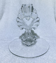 Antique Clear Pressed Glass 5.5” Candle Holder Janice pattern USA made Dining - £12.53 GBP