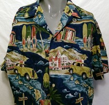 Styled by RJC Haleiwa Inn Surfing Woodie Cruising Hawaiian Shirt Size XL... - £21.87 GBP