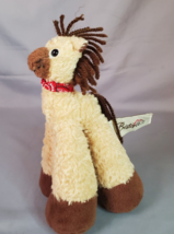 Bestever Long Leg Horse Plush Stuffed Animal Toy 7in Weighted Feet Red Bandana - $10.84