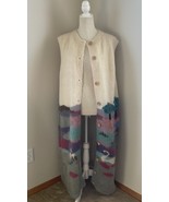 Vintage Susan Vale Hand Knitted Mohair Sweater Floor Length Pockets Buttons - $388.49 CAD