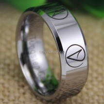 Free Shipping Hot Sales 8MM Silver Beveled Multiple Atheist Design New Men&#39;s Tun - £30.83 GBP