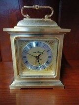 Vintage Seth Thomas Carriage Rapture Solid Brass Quartz Alarm Clock 0475... - $39.59