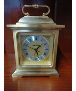 Vintage Seth Thomas Carriage Rapture Solid Brass Quartz Alarm Clock 0475... - £31.64 GBP