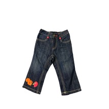 Gymboree Girls Infant Baby Size 12 18 months Jeans Acorn Hedgehog patch Straight - £11.37 GBP