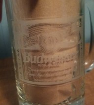 Budweiser Beer Mug Clear 6 Inch Tall - £4.60 GBP