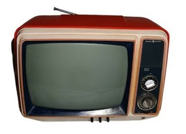 Rare Vintage 1975 GE Portable 12&quot; TV - Red, White, and Blue - Bicentennial - £183.84 GBP