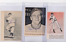 Don Larsen-Al Rosen-Curt Simmons Signed Magazine Cuts - £13.63 GBP