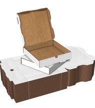 16&quot; x 16&quot; x 2&quot; White Corrugated Plain Unprinted Pizza / Bakery Box (50/B... - £45.64 GBP