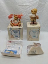 Lot Of (2) Cherished Teddies Cheerleader And Football Player - £31.13 GBP