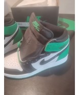 Jordan 1 Retro High OG (GS)Kids&#39; Shoes Black-Lucky Green-White FD1437-03... - $110.00