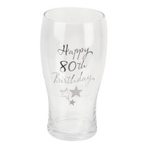 Juliana Personalised Happy 80th Birthday Pint Glass in Gift Box G31980 - Add You - £15.63 GBP