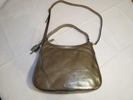 Fossil ZB5475710 Memoir Hobo Gold shinny leather purse top zip NWT 198.00^^ - £68.87 GBP