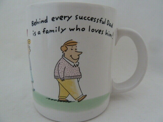 Behind Every Successful Dad Coffee Mug 10oz Vintage American Greetings Stoneware - £9.31 GBP