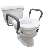 Raised Toilet Seat With Handles, 5&quot; Toilet Seat Riser with Arms, Handica... - $2,873.07 MXN