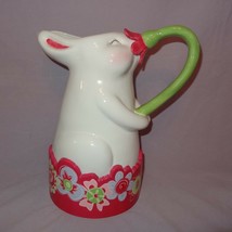 Bunny Water Pitcher Ceramic Department 56  Easter Spring 11 inches Rabbit - £70.61 GBP