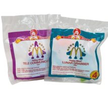 2 VINTAGE 1994 MCDONALDS HAPPY MEAL TOY SPACE LUNAR GRABBER TELE NEW IN ... - $11.40