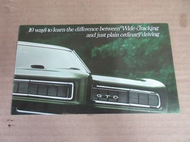 Vintage GM Pontiac Wide Track Sales Advertisement Dealer Brochure   C5 - $54.96