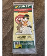 1998 Yard Art Santa Stop Here Pattern for Plywood #YA30019 Snowman Reindeer - $8.99