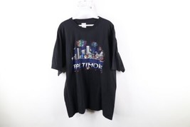 Vtg Streetwear Mens XL Spell Out Baltimore Maryland Short Sleeve T-Shirt Black - £27.36 GBP