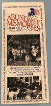 Vintage Heritage Village Abundant Memories Brochure BRO9 - $9.89