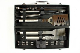 BBQ Grill 16-Pc Set Tool Kit Stainless Steel Tools in Aluminum Hard Case NEW - £15.01 GBP