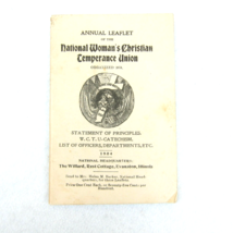Antique 1904 Womens Christian Temperance Union Annual Leaflet Principles RARE - £39.30 GBP
