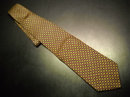 Brooks Brothers Makers Neck Tie Dark Blue Background with Gold and Red Accents - £8.68 GBP