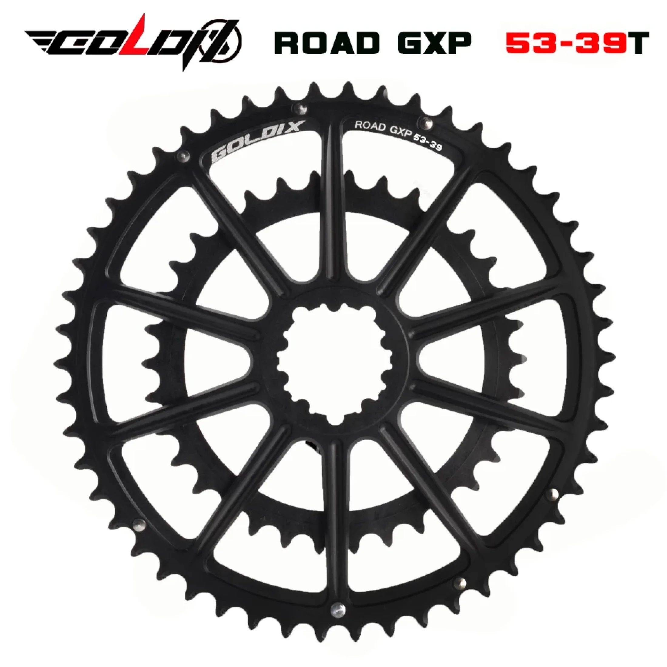 IX 170mm Crank Road Bike GXP Chainring 40T-48T Aluminum Alloy Double Disc Ultral - £108.07 GBP