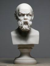 SOCRATES Greek Philosopher Teacher Handmade Bust Head Statue Sculpture 5.9 in - £25.93 GBP