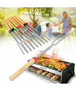 Campfire Roasting Sticks for Marshmallow and Hot Dog Set of 8 Telescopic... - £20.38 GBP