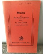 Samuel French BECKET OR THE HONOUR OF GOD: A PLAY IN FOUR ACTS By Jean A... - $182.08 MXN Samuel French BECKET OR THE HONOUR OF GOD: A PLAY IN FOUR ACTS By Jean A... - $182.08 MXN