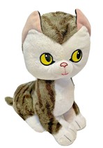 Kohls Cares Shy Little Kitten Stuffed Plush Striped White Gray 11 inches - £7.57 GBP