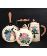 Set Of 3: Kitchen Wall Plaques : Skillet 3310 Teapot 3309 Coffee Pot 331... - $454.28 MXN