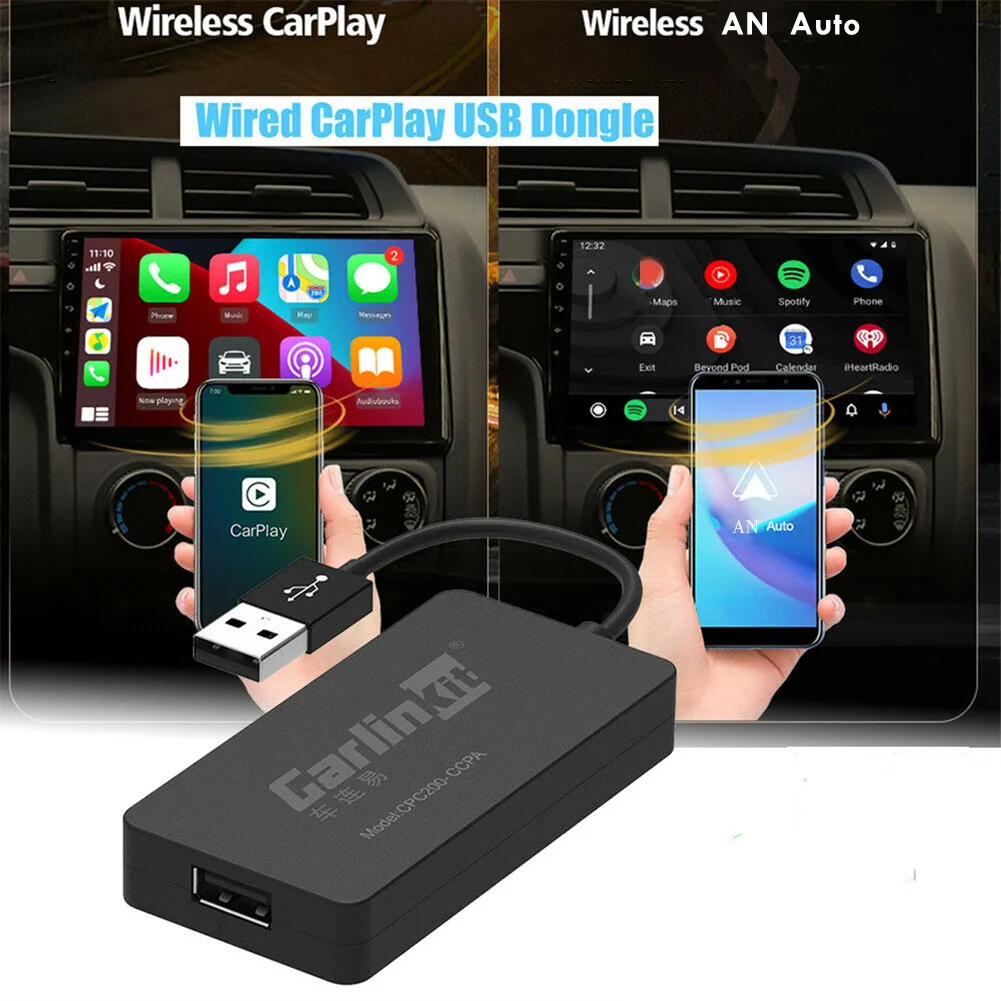 Wireless CarPlay Adapter Android Auto USB Bluetooth Dongle - £52.40 GBP