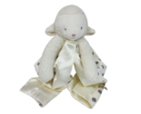 BUNNIES BY THE BAY CARROTS BABY LAMB SATIN DOT SECURITY BLANKET PLUSH LOVEY - $28.50