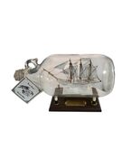 Rich Long’s Custom Ships Fort James Ship in Bottle Glass Nautical Sculpt... - $64.80