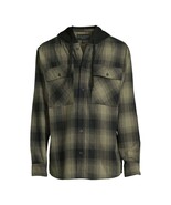 No Boundaries Men&#39;s Hooded Flannel Shirt, Green Size S(34-36) - $441.10 MXN