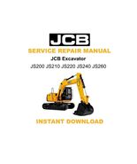 JCB JS200 JS210 JS220 JS240 JS260 Excavator Service Repair Manual - €14,75 EUR