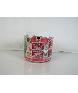 Rare Bath &amp; Body Works Elf Village Crushed Candy Cane 3-Wick Candle 14.5... - $20.22